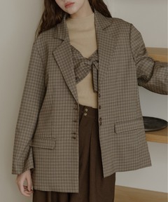 linen blend jacket/リネンブレンドジャケット（テーラードジャケット