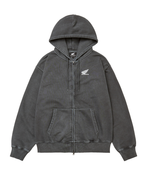 PHYPS MOTORCYCLE(フィップスモーターサイクル)の「Pigment Scratch Logo Hoodie Zip-Up Navy(パーカー・レディース・その他・MEDIUM/LARGE/X-LARGE/SMALL)」の2枚目の写真