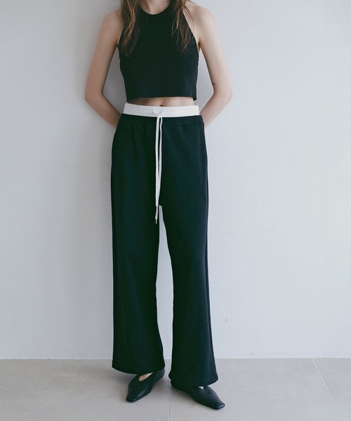 MANOF(マノフ)の「DRAWSTRING SWEAT PANTS(スウェットパンツ・レディース・グレー/ブラック/ホワイト・S/M)」の18枚目の写真