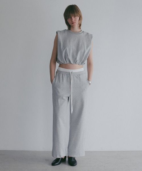 MANOF(マノフ)の「DRAWSTRING SWEAT PANTS(スウェットパンツ・レディース・グレー/ブラック/ホワイト・S/M)」の4枚目の写真
