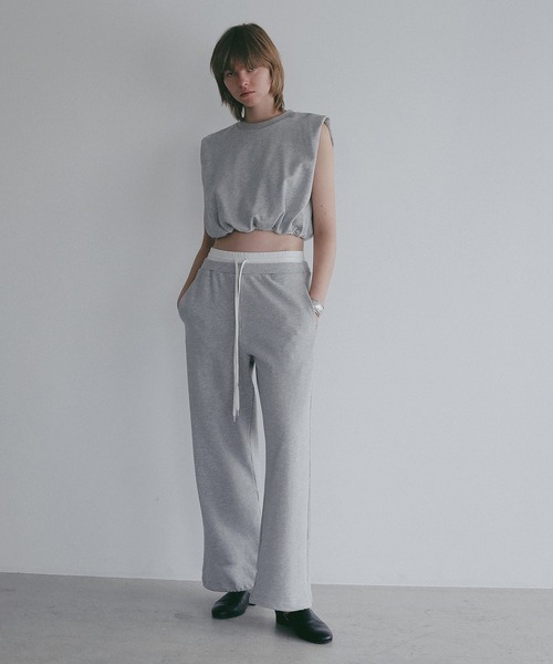 MANOF(マノフ)の「DRAWSTRING SWEAT PANTS(スウェットパンツ・レディース・グレー/ブラック/ホワイト・S/M)」の5枚目の写真