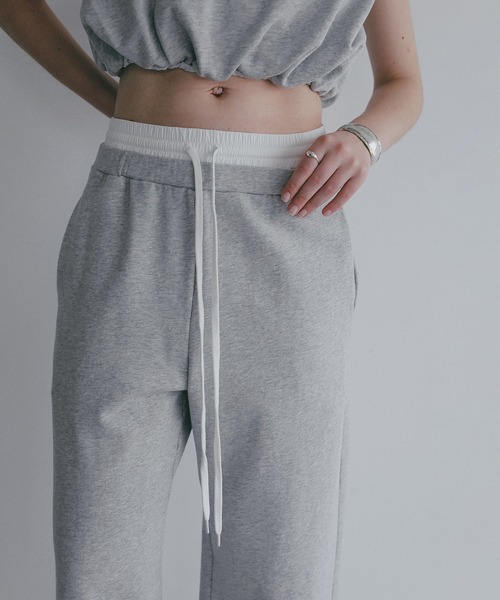 MANOF(マノフ)の「DRAWSTRING SWEAT PANTS(スウェットパンツ・レディース・グレー/ブラック/ホワイト・S/M)」の7枚目の写真