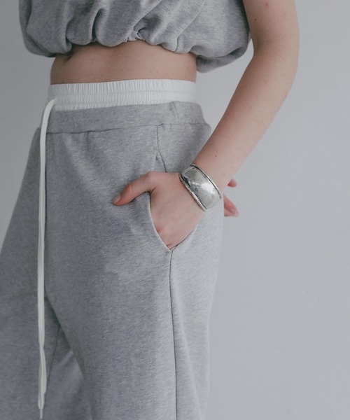 MANOF(マノフ)の「DRAWSTRING SWEAT PANTS(スウェットパンツ・レディース・グレー/ブラック/ホワイト・S/M)」の8枚目の写真