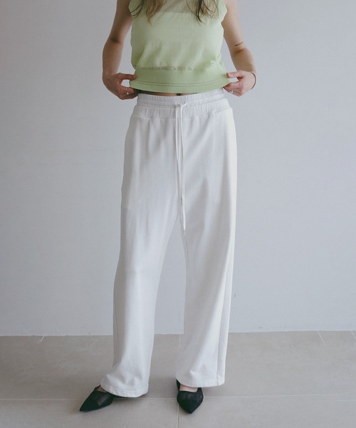 MANOF(マノフ)の「DRAWSTRING SWEAT PANTS(スウェットパンツ・レディース・グレー/ブラック/ホワイト・S/M)」の12枚目の写真