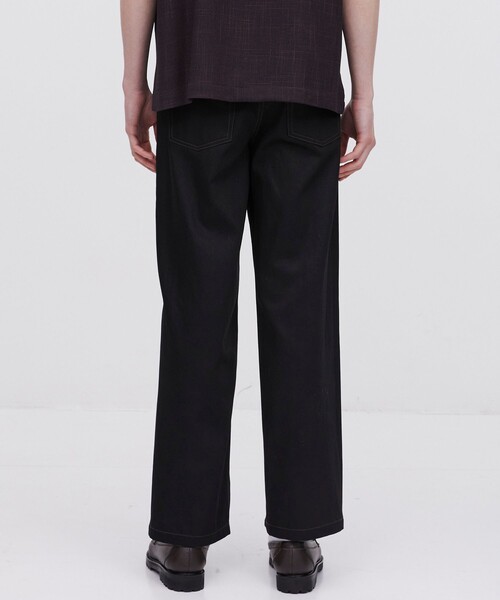 UNITED TOKYO(ユナイテッドトウキョウ)の「【実店舗大人気】SUPIMA DENIM ストレートセミフレアパンツ |リジッド/日本製/オールシーズン(デニムパンツ・メンズ・ダークインディゴブルー/ブラック・1/2)」の9枚目の写真
