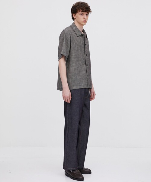 UNITED TOKYO(ユナイテッドトウキョウ)の「【実店舗大人気】SUPIMA DENIM ストレートセミフレアパンツ |リジッド/日本製/オールシーズン(デニムパンツ・メンズ・ダークインディゴブルー/ブラック・1/2)」の4枚目の写真