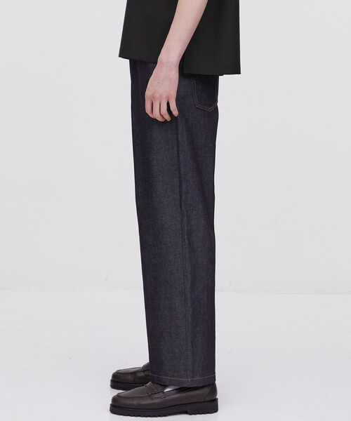UNITED TOKYO(ユナイテッドトウキョウ)の「【実店舗大人気】SUPIMA DENIM ストレートセミフレアパンツ |リジッド/日本製/オールシーズン(デニムパンツ・メンズ・ダークインディゴブルー/ブラック・1/2)」の12枚目の写真