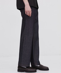 【実店舗大人気】SUPIMA DENIM ストレートセミフレアパンツ　｜リジッド/日本製/オールシーズン