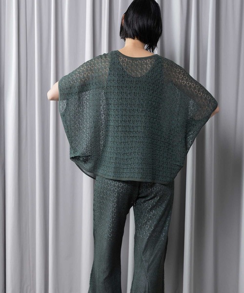 MARECHAL TERRE(マルシャルテル)の「透かし編みニットプルオーバー(ニット/セーター・レディース・ブラック/ブルー/グレー/グリーン・MEDIUM)」の13枚目の写真