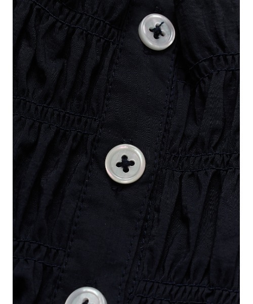 SORIN（ソリン　）の「【UVカット】Shirring Off Shoulder Bolero/シャーリングオフショルダーボレロ（Tシャツ/カットソー・レディース・ダークネイビー/ホワイト/チェック・38）」の21枚目の写真