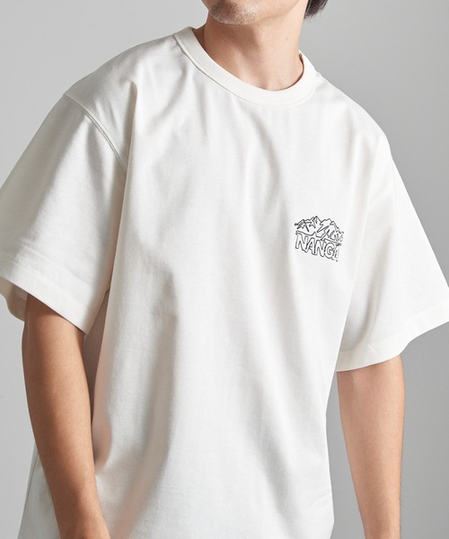 NANGA(ナンガ)の「【NANGA】ECO HYBRID LINE DRAWING TEE N2610-1M038Z(Tシャツ/カットソー・メンズ・ホワイト/ライトグレー/ブラック・S/M/L/XL)」の4枚目の写真