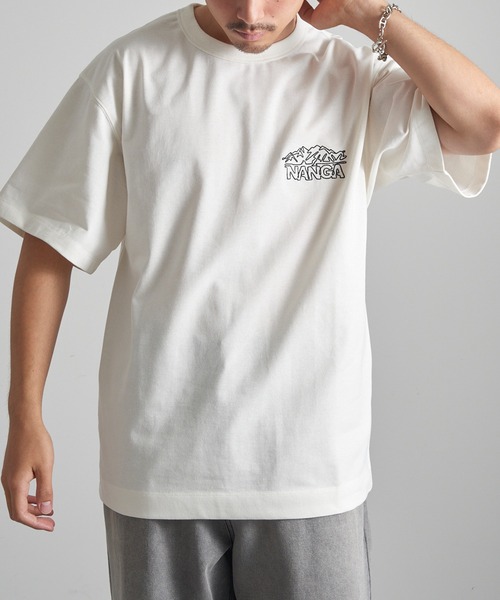 NANGA(ナンガ)の「【NANGA】ECO HYBRID LINE DRAWING TEE N2610-1M038Z(Tシャツ/カットソー・メンズ・ホワイト/ライトグレー/ブラック・S/M/L/XL)」の6枚目の写真