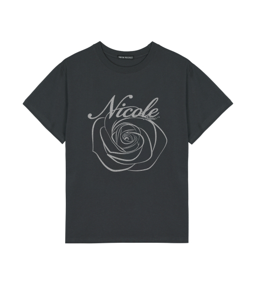 NICK&NICOLE(ニックアンドニコール)の「NICOLE ROSE SLEEVE TOP_CHARCOAL SILVER(Tシャツ/カットソー・レディース・その他・MEDIUM/LARGE)」の4枚目の写真
