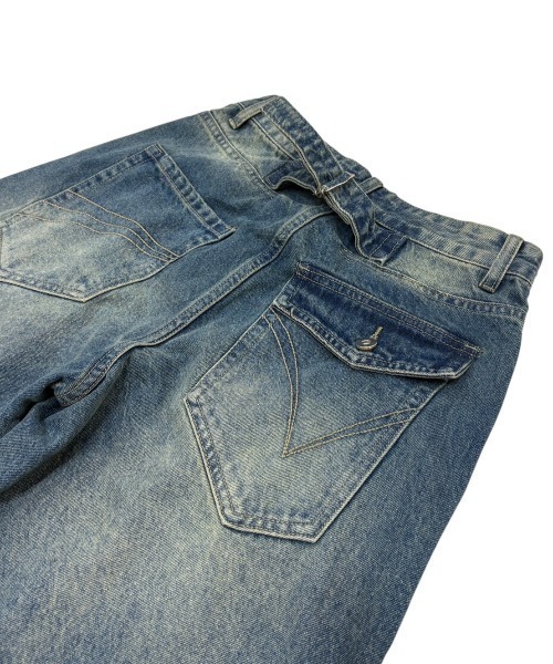 Never mind the XU(ネバーマインドザエックスユー)の「【Never mind the XU】studs washed wide denim pants / 【ネバーマインド ザ エックスユー】スタッズウォッシュドワイドデニムパンツ(デニムパンツ・メンズ・ブルー/ブラック・S/M)」の20枚目の写真