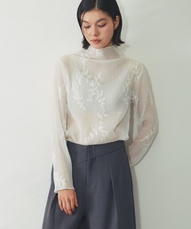 SMILE ORCHID | 刺繍入りシースルートップス(Tシャツ/カットソー)