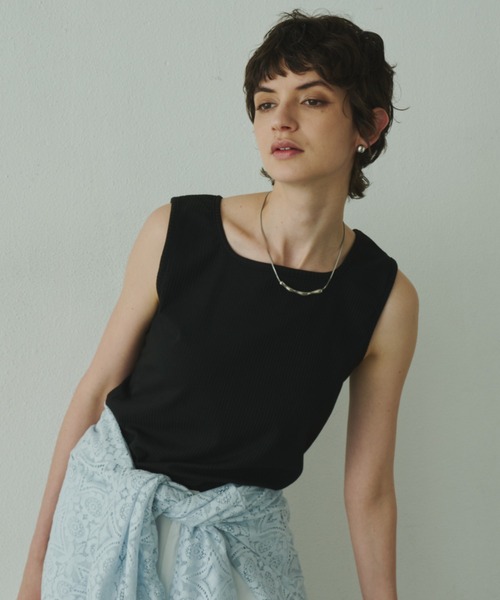 Plumel(プルメル)の「Geometric Lace Shirt with Tank / ジオメトリーレースシャツwithタンクトップ(シャツ/ブラウス・レディース・サックスブルー/オフホワイト・MEDIUM)」の22枚目の写真