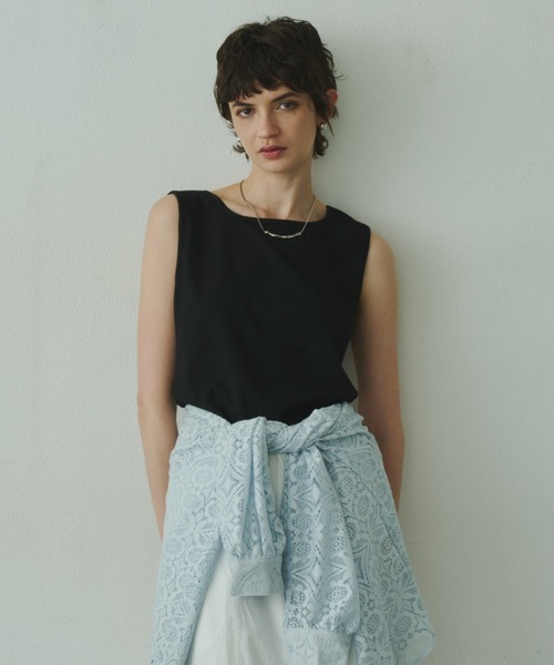 Plumel(プルメル)の「Geometric Lace Shirt with Tank / ジオメトリーレースシャツwithタンクトップ(シャツ/ブラウス・レディース・サックスブルー/オフホワイト・MEDIUM)」の21枚目の写真