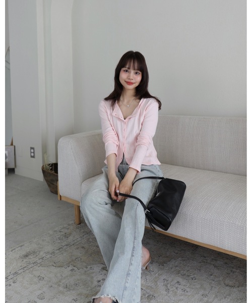 JUMELLE（ジュメロ）の「シグネチャーカーディガン（カーディガン/ボレロ・レディース・イエロー/ピンク・FREE）」の20枚目の写真