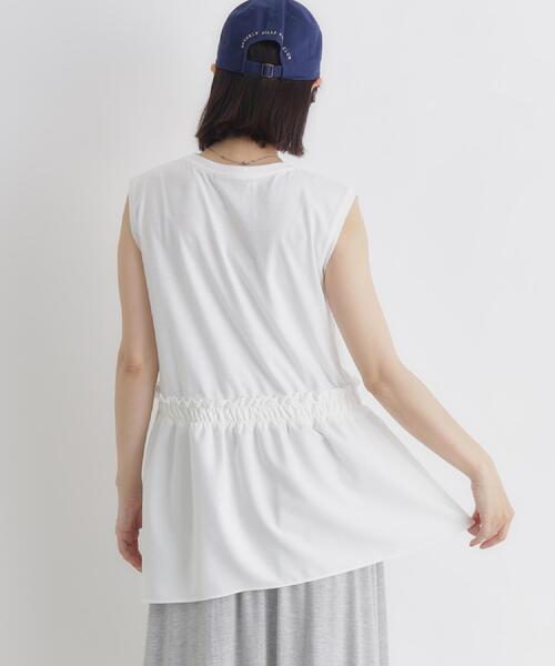 Right-on(ライトオン)の「HONEYSUCKLE ROSE(ハニーサックルローズ)異素材ドッキングタンクトップ(タンクトップ・レディース・ホワイト/ブラック・M/L)」の18枚目の写真