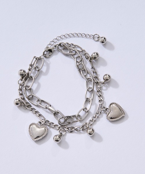 【❗️最終値下げ❗️】ハーツ　HEARTS ブレスレット　2本セット heart parts chain bracelet/ハートパーツチェーンブレスレット