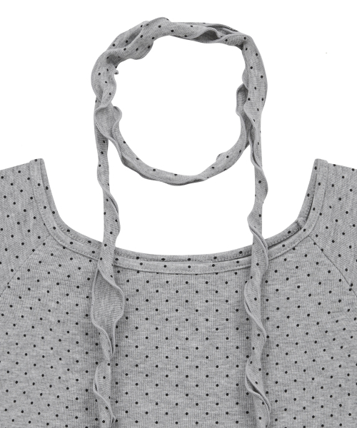 Midnight Move(ミッドナイトムーブ)の「off dot t (grey)(Tシャツ/カットソー・レディース・その他・FREE)」の3枚目の写真