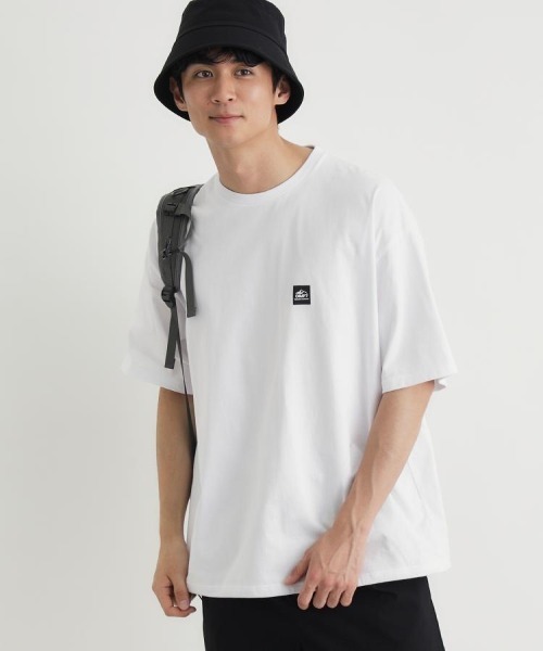 CAMP7(キャンプセブン)の「CAMP7(キャンプ7)バックストレートラインロゴプリントTシャツ(Tシャツ/カットソー・メンズ・ホワイト/ブラック/ブルー・M/L/XL/S)」の2枚目の写真