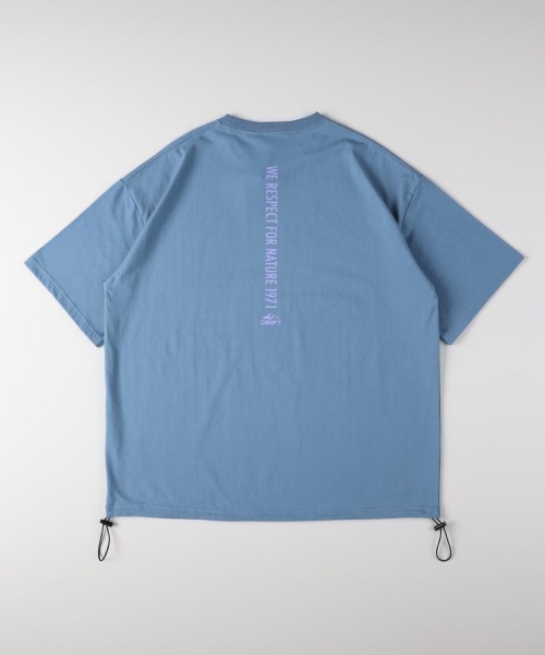 CAMP7(キャンプセブン)の「CAMP7(キャンプ7)バックストレートラインロゴプリントTシャツ(Tシャツ/カットソー・メンズ・ホワイト/ブラック/ブルー・M/L/XL/S)」の1枚目の写真