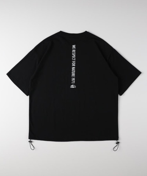 CAMP7(キャンプセブン)の「CAMP7(キャンプ7)バックストレートラインロゴプリントTシャツ(Tシャツ/カットソー・メンズ・ホワイト/ブラック/ブルー・M/L/XL/S)」の3枚目の写真