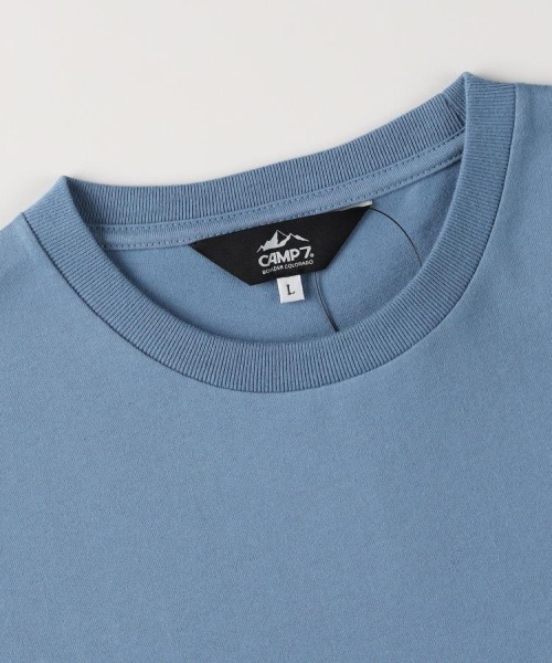 CAMP7(キャンプセブン)の「CAMP7(キャンプ7)バックストレートラインロゴプリントTシャツ(Tシャツ/カットソー・メンズ・ホワイト/ブラック/ブルー・M/L/XL/S)」の10枚目の写真