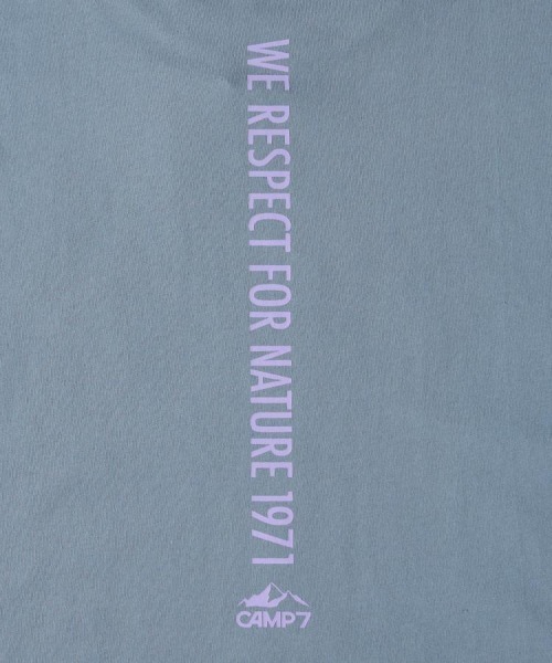 CAMP7(キャンプセブン)の「CAMP7(キャンプ7)バックストレートラインロゴプリントTシャツ(Tシャツ/カットソー・メンズ・ホワイト/ブラック/ブルー・M/L/XL/S)」の11枚目の写真