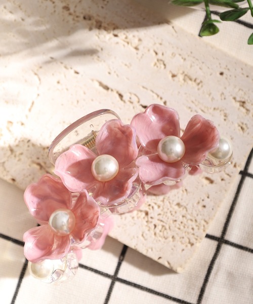 セール】liberty select フラワーパールアクセントバンスクリップ