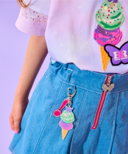 ANNA SUI mini(アナスイ・ミニ)の「【サーティワン アイスクリーム】チャーム付きスカパン【接触冷感】(その他パンツ・キッズ・ブルー・130cm/150cm/120cm/140cm/160cm)」の2枚目の写真