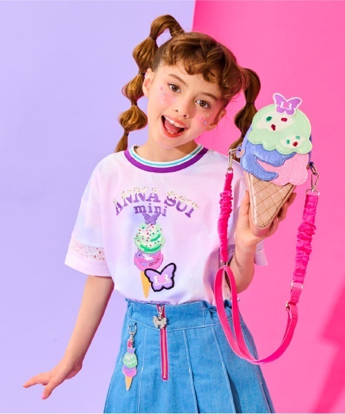 ANNA SUI mini(アナスイ・ミニ)の「【サーティワン アイスクリーム】チャーム付きスカパン【接触冷感】(その他パンツ・キッズ・ブルー・130cm/150cm/120cm/140cm/160cm)」の3枚目の写真