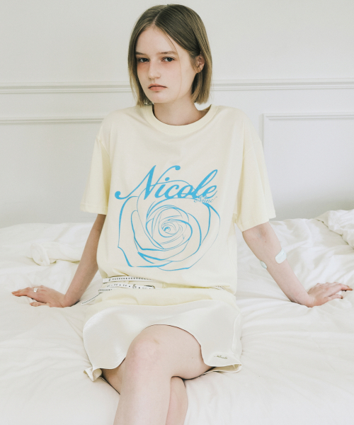 NICK&NICOLE(ニックアンドニコール)の「NICOLE ROSE SLEEVE TOP_YELLOW BLUE(Tシャツ/カットソー・レディース・その他・MEDIUM/LARGE)」の3枚目の写真