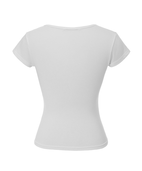 KHAKIPOINT(カーキポイント)の「Muted Curve Top (white)(Tシャツ/カットソー・レディース・その他・FREE)」の3枚目の写真