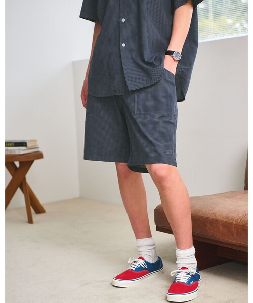 SMITH'S AMERICAN(スミスアメリカン)の「【別注】<SMITH’S AMERICAN>チェック柄 ショーツ(その他パンツ・メンズ・グレー系/ネイビー・M/L)」の1枚目の写真