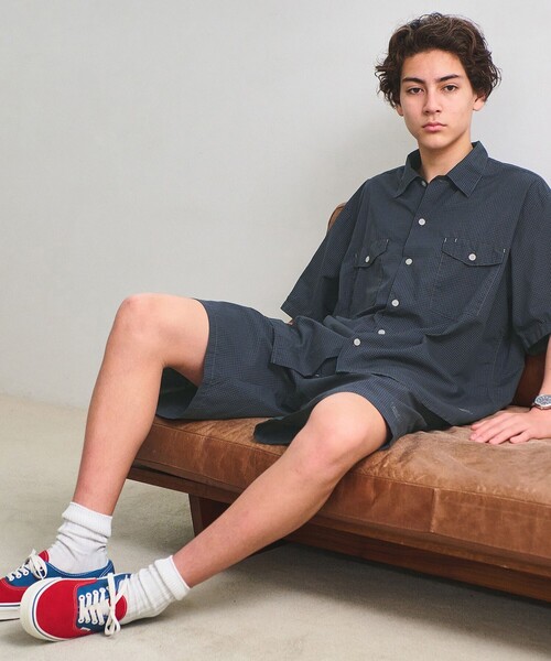 SMITH'S AMERICAN(スミスアメリカン)の「【別注】<SMITH’S AMERICAN>チェック柄 ショーツ(その他パンツ・メンズ・グレー系/ネイビー・M/L)」の3枚目の写真