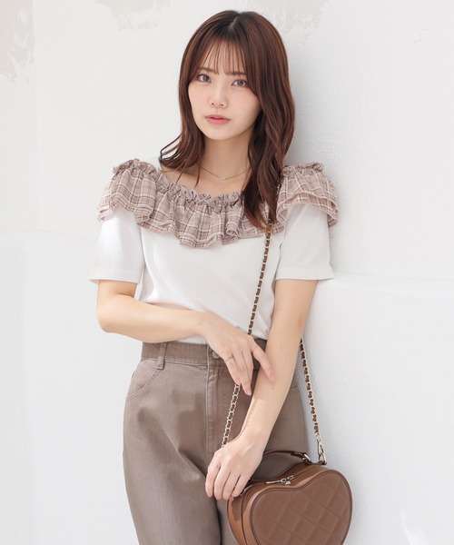 セール】フリルオフショルトップス（Tシャツ/カットソー）｜Honeys