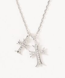 LB/S （エルビーエス）の「【BLUE STANDARD/ブルースタンダード】【シンプルコーデのアクセントに】チェーンネックレス ユニセックス アクセサリー 首飾り クロスモチーフ ストリート きれいめ プレゼント ギフト（ネックレス）」