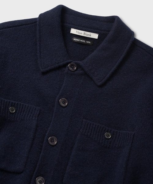 NONBLANK(ノンブランク)の「ニットジャケット_NAVY(ニット/セーター・メンズ・ネイビー・MEDIUM/LARGE/X-LARGE)」の3枚目の写真