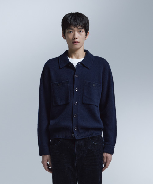 NONBLANK(ノンブランク)の「ニットジャケット_NAVY(ニット/セーター・メンズ・ネイビー・MEDIUM/LARGE/X-LARGE)」の10枚目の写真