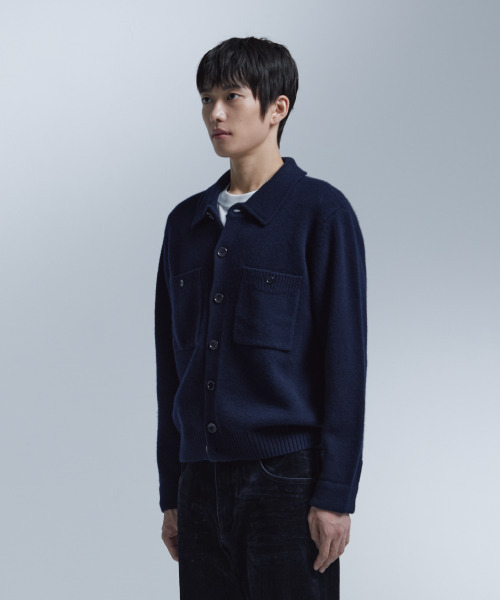 NONBLANK(ノンブランク)の「ニットジャケット_NAVY(ニット/セーター・メンズ・ネイビー・MEDIUM/LARGE/X-LARGE)」の12枚目の写真