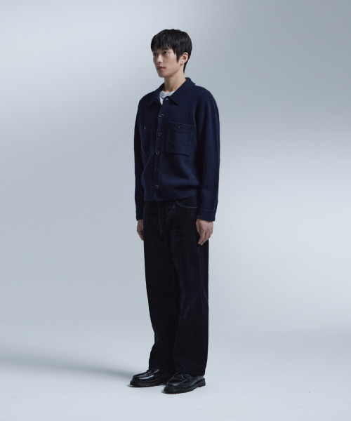 NONBLANK(ノンブランク)の「ニットジャケット_NAVY(ニット/セーター・メンズ・ネイビー・MEDIUM/LARGE/X-LARGE)」の13枚目の写真