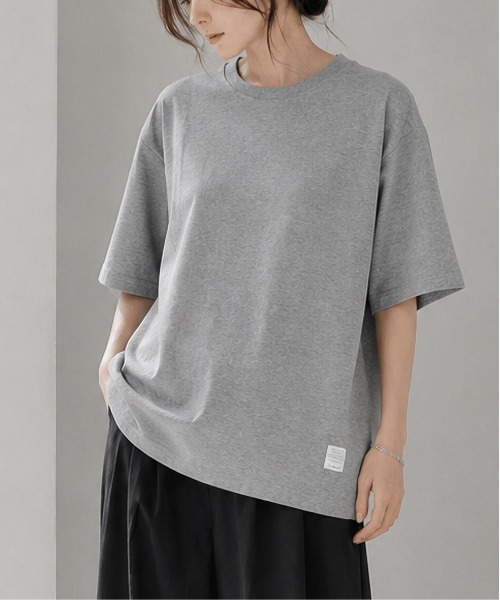 sunny branch(サニーブランチ)の「★Bd★天竺 半袖クルーネックTシャツ(Tシャツ/カットソー・レディース・ブラック/グレー・LARGE/MEDIUM/X-LARGE)」の2枚目の写真