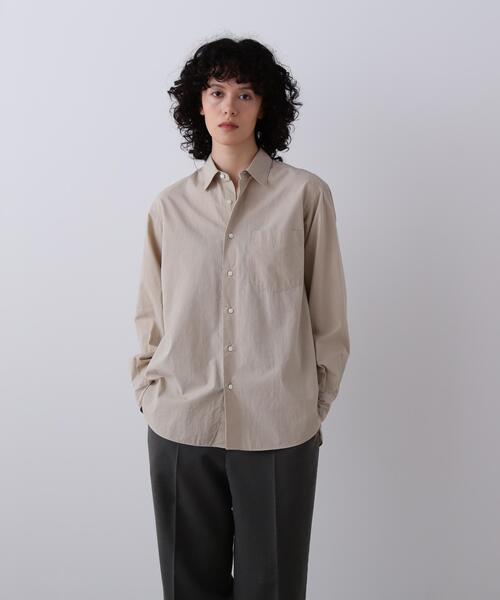 YLEVE(イレーヴ)の「YLEVE / COTTON SILK TYPEWRITER SHIRT(シャツ/ブラウス・レディース・イエロー/ホワイト・0/1/2)」の2枚目の写真