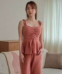 gathered curve denim pants / ギャザーカーブデニムパンツ（デニム