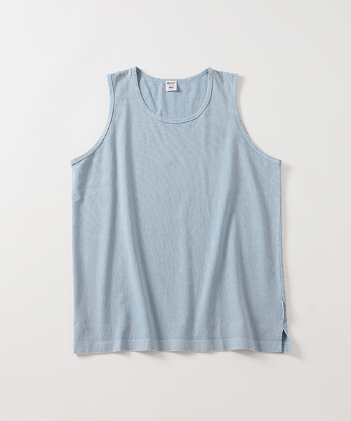 B.C STOCK(ベーセーストック)の「《追加》【ANTS & ELEPHANTS】ヴィンテージ加工 レイヤードタンクトップ(Tシャツ/カットソー・メンズ・ブラック/ブルー系その他/アイボリー・MEDIUM/LARGE)」の3枚目の写真