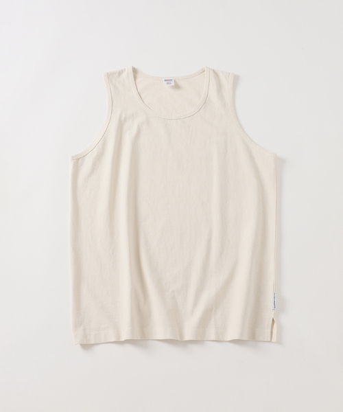 B.C STOCK(ベーセーストック)の「《追加》【ANTS & ELEPHANTS】ヴィンテージ加工 レイヤードタンクトップ(Tシャツ/カットソー・メンズ・ブラック/ブルー系その他/アイボリー・MEDIUM/LARGE)」の2枚目の写真