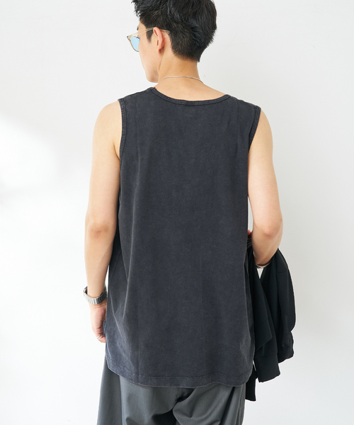 B.C STOCK(ベーセーストック)の「《追加》【ANTS & ELEPHANTS】ヴィンテージ加工 レイヤードタンクトップ(Tシャツ/カットソー・メンズ・ブラック/ブルー系その他/アイボリー・MEDIUM/LARGE)」の11枚目の写真