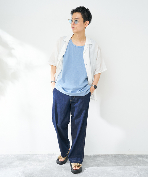 B.C STOCK(ベーセーストック)の「《追加》【ANTS & ELEPHANTS】ヴィンテージ加工 レイヤードタンクトップ(Tシャツ/カットソー・メンズ・ブラック/ブルー系その他/アイボリー・MEDIUM/LARGE)」の17枚目の写真